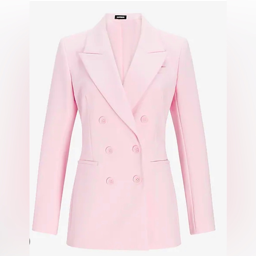 Express double breasted coat lavender/ pink
